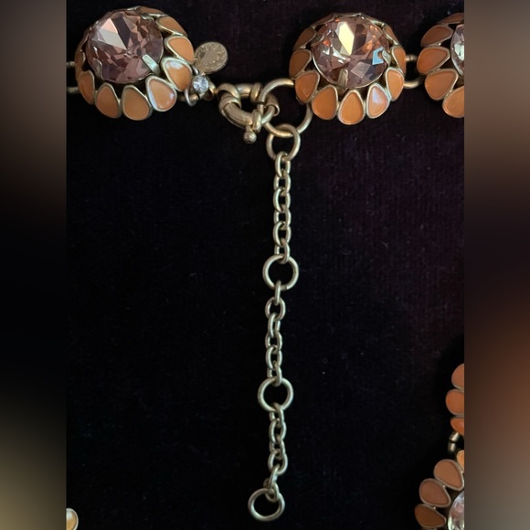 J Crew Cupcake Necklace Crystal Cabochons Enamel - Picture 5 of 5